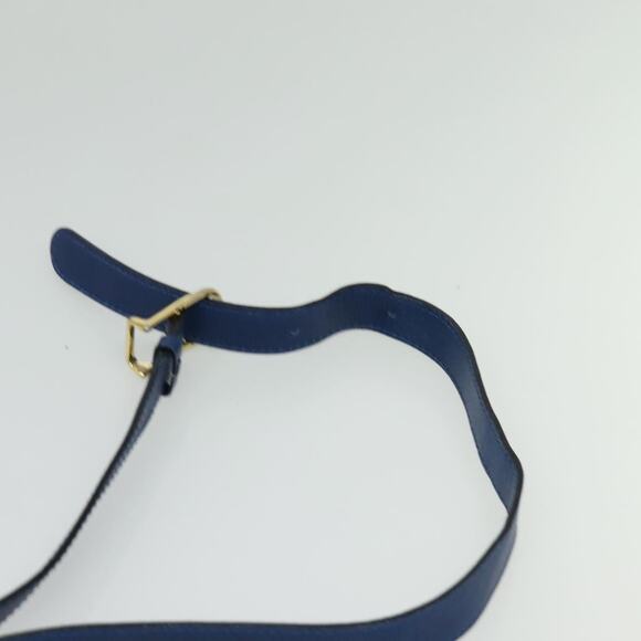 CELINE Shoulder Bag Leather Blue Gold - Picture 8 of 12